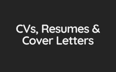 CV, Resume & Cover Letter Skills